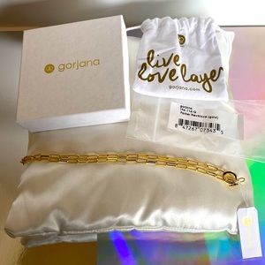 Gorjana Parker necklace, gold, paper clip chain